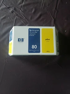 HP DesignJet Ink Cartridge 80 Yellow C4873A - Brand New! 175ml Expired 07/10 - Picture 1 of 2