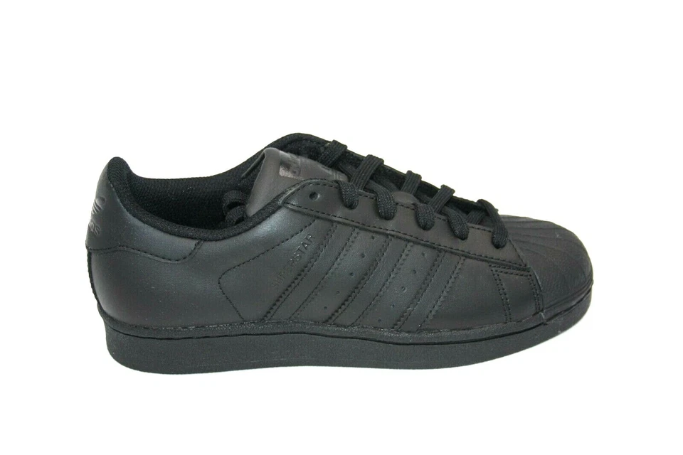 ADIDAS SUPERSTAR ORIGINALS JUNIOR B25724 TRIPLE BLACK SNEAKER  BIG KID'S — 第 1/1 张图片