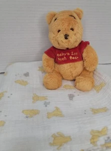 Aden And Anais Pooh Bear Swaddle Blanket + Baby's 1st Pooh Bear Plush Toy - Picture 1 of 14