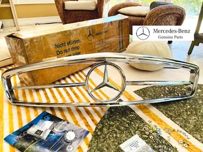 MERCEDES BENZ 230SL 250SL 280SL W113 ПЕРЕДНЯЯ РЕШЕТКА В СБОРЕ ПОДЛИННЫЙ НОВЫЙ ИЗ СТАРЫХ ЗАПАСОВ - Изображение 1 из 4