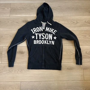 Roots Of Fight Iron Mike Tyson Zip Up Boxing Hoodie Sweatshirt Size Large - Picture 1 of 3