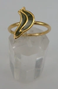 Neugablonz Dieter Knobloch Kleiner Ring auch Kinderring Emaille Bananen (102723) - Picture 1 of 5