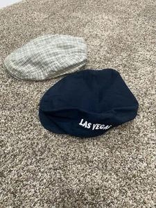 Lote de 2 gorras planas de golf para hombre Cabbie Newsboy. Blue One Is Snap Back - Imagen 1 de 7