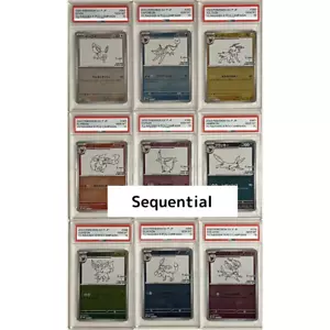 PSA 10 Yu Nagaba Eevee’s Promo Set Completo di 9 Carte Pokemon Umbreon Giapponese - Foto 1 di 19