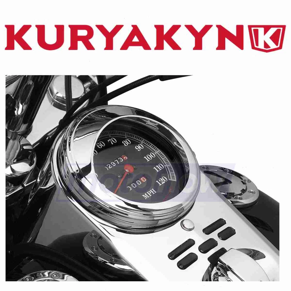 Kuryakyn Speedometer Trim Ring with Visor for 1999-2009 Harley Davidson ro Foto 1 de 4