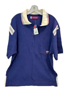 Vintage JNCO Y2K Ribbed 1/4 Zip Polo Shirt Embroidered Crown USA Men’s XL New! - Picture 1 of 6