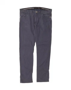 MASSIMO DUTTI Mens Casual Trousers EU 44 Large W34 L33 Navy Blue Spotted BJ02 - Picture 1 of 3