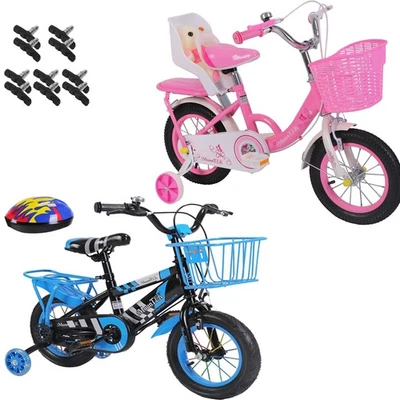 12/16 Bike for 3-12 Years Old Kids Bike with Training Wheels Basket - Image 1 of 4