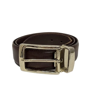 Auténtico cinturón de cuero marrón oscuro Burberry Black Label - Imagen 1 de 4