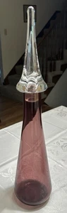 Mid Century VIKING EPIC Amethyst DECANTER, 25" Great Stopper RIM CHIPS - Picture 1 of 7
