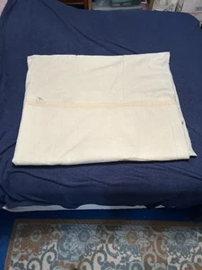 Cream - Ivory Twin 72 X 92 Blanket 1 Side Satin Edge Polyester Made In USA - Picture 1 of 9