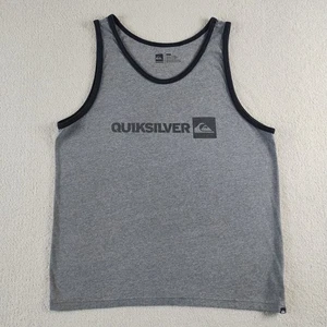 Camiseta sin mangas vintage Y2K Quicksilver con timbre para hombre grande gris logotipo playa surfista patín - Imagen 1 de 9