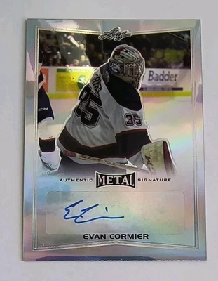 EVAN CORMIER Silver Prismatic Autograph Card 2015-16 Leaf Metal #BA-EC2 - Image 1 of 2