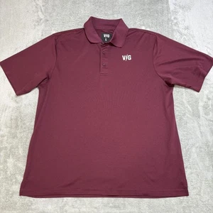 Violent Gents Polo Shirt Mens L Maroon Golf Performance Lightweight Short Sleeve - Picture 1 of 5