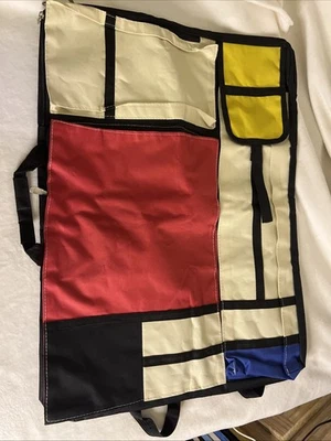 Mochila/estuche de transporte de lona con diseño de bloques de colores A2 Artist Portfolio Foto 1 de 4