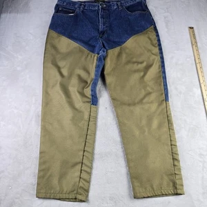 Vintage Redhead Double Knee Straight Leg Denim Jeans Men's Size 40X30 Blue Tan - Picture 1 of 10