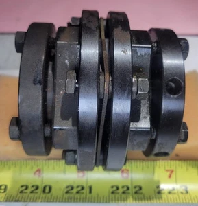 22 mm X 35 mm Flexible Disc Steel Motor Shaft Coupling 69 mm Over All Length - Picture 1 of 3
