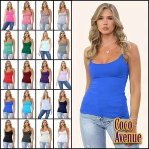Mujer Bodycon Tirantes Camiseta sin Mangas Elástica Gimnasio Chaleco Top Verano Cami Top, Paquete de 2 - Imagen 1 de 222