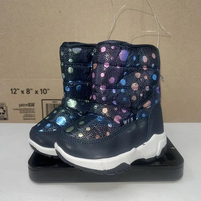 Baby girl Size 5 toasty boots dotted Winter Waterproof Snow Boots - Image 1 of 4