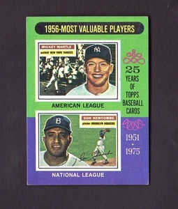 1975 Topps # 194 MVP 1955 Mickey Mantle Sehr guter/sehr guter Zustand Yankees B2B KOSTENLOSER VERSAND - Bild 1 von 2