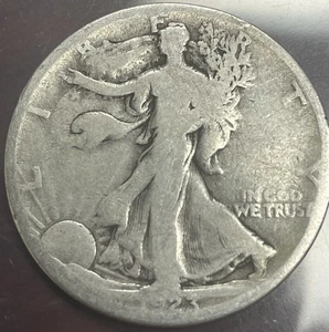 1923 S Walking Liberty Half Dollar AG Details - 90% Silver. (Lot 109) - Picture 1 of 2