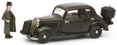 SCHUCO,MERCEDES BENZ 170 V black Wood burner with figurine, 1/43, SCH2429 - Image 1 of 3