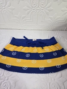 RARE Y2K Victoria's Secret PINK Yellow and Blue Mini Skirt Women's Size Small - Picture 1 of 17