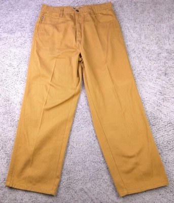 VTG Southpole Jeans Mens 34 34x31 Baggy Wide Leg Skater Raver Mustard Yellow GUC - Image 1 of 4
