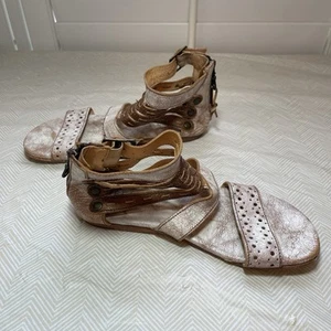 BED STU $145 NECTAR TAN LUX ARTEMIS LEATHER SANDALS SIZE 5.5 - Picture 1 of 9