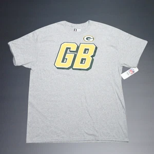 NFL APPAREL "GB" GREEN BAY PACKERS GRAY NFL FOOTBALL T-SHIRT ADULT SIZE XL NWT - Picture 1 of 2