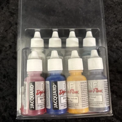 Jacquard Dye-Na-Flow 8 Concentrated Vibrant Colors Exciter Pack Used Once - Image 1 of 2