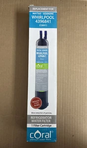 CORAl PREMIUM WATER FILTER 4396841 NEW, WHIRLPOOL MATAG KENMORE ETC - Picture 1 of 3