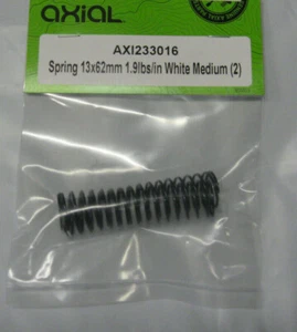 Axial AXI233016 Spring 13x62mm 1.9lbs/in White Medium (2)New Nip - Picture 1 of 1