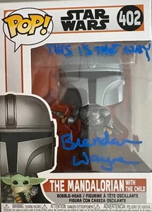 Star Wars Brendan Wayne The Mandalorian Autographed Funko 402 -GENUINE Signed - Picture 1 of 1
