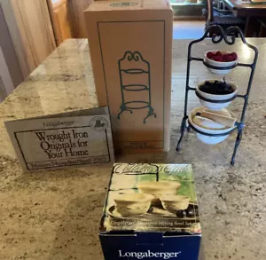 Longaberger Collectors Club Miniatur Rührschüssel Ständer mit Schüsseln & Zutaten - Bild 1 von 13