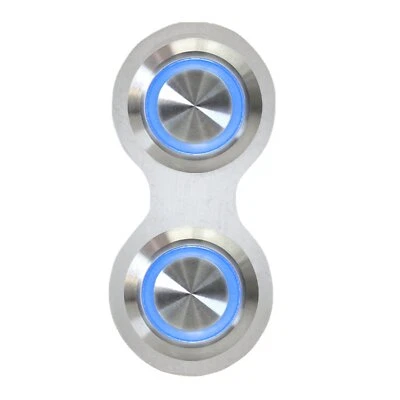 Retro Blue LED Momentary 12V Billet Button Power Window Door Lock Switches AUTO - Image 1 of 3