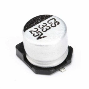 25V 33UF SMD Aluminum Electrolytic Capacitors 33UF SMT Capacitance 6.3mmx5.4mm - Picture 1 of 3
