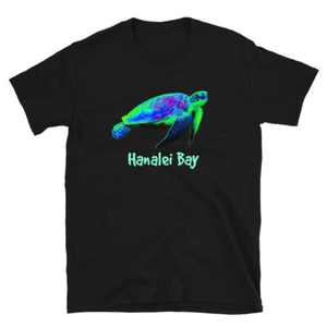 Hanalei Bay Save Hawaii Sea Turtles Hawaiian Islands Ocean Tee Unisex T-Shirt - Picture 1 of 3