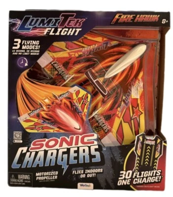 LumiTek Flight Sonic Chargers Plane Fire Hawk 3 Flight Modes 30 flights 1 charge - Image 1 of 4