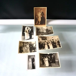 7 Wedding Photos 1920s -1970s Bride and Groom Black And White Photos Germany - Picture 1 of 12