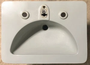 VINTAGE CRANE ELAYNE GRAY SINK TINY CHIPS NO CRACKS MCM ELEGANT MID CENTURY GVUC - Picture 1 of 12