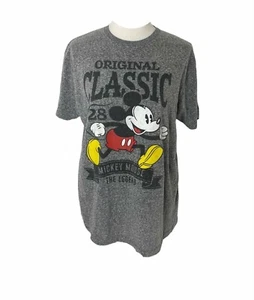 Camisa Disney Para Mujer Grande Gris Mickey Mouse Clásica Gráfico Cuello Redondo Camiseta - Imagen 1 de 6