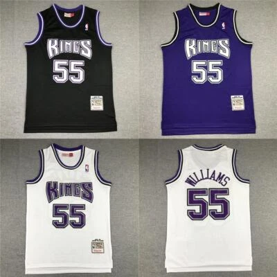 Adult Sacramento Kings 55 Shirt Top Stitched Vintage Edition S-2XL - Immagine 1 di 2
