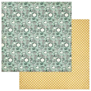 2 Sheets of Photo Play FRESH PICKED 12x12 Scrapbook Paper - From Our Kitchen - Picture 1 of 1
