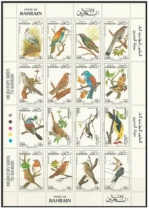 Bahrain 1992 Full Sheet Migratory Birds MI 451-66 Birds Theme - Picture 1 of 1