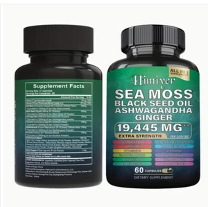 Sea Moss, Black Seed Oil, Ashwagandha, Turmeric, Ginger (16 in 1 Multivitamin - Picture 1 of 6