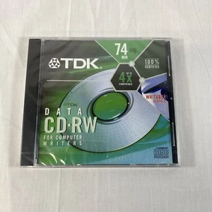 TDK CD-RW 650 MB 74 Min 4X Compatible Recordable Sealed - Picture 1 of 6