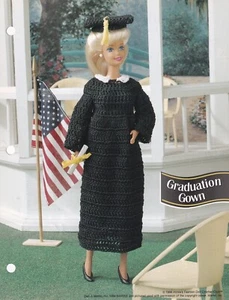 Fashion Doll Crochet Pattern GRADUATION GOWN Cap & Gown Annie's Club - Picture 1 of 1