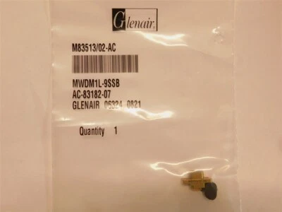 Glenair M83513/02-AC 9P Female Aluminum Shell Micro D-Sub Connector , Solder Cup - Image 1 of 2