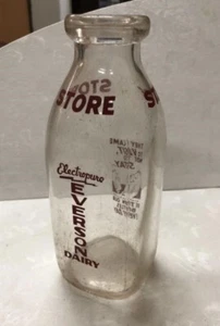 VINTAGE ELECTROPURE EVERSON DAIRY 1 QUART MILK BOTTLE - NICE! - Picture 1 of 2